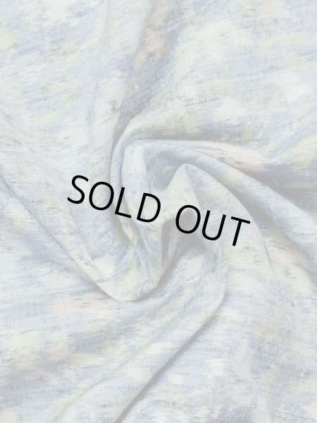 画像12: M1025N  女性用 単衣  シルク（正絹）  薄い 青, 花 【中古】 【USED】 【リサイクル】 ★★☆☆☆ (12)