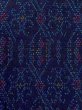 画像5: M1025O  女性用 単衣  シルク（正絹）  深い 紺, 幾何学模様 【中古】 【USED】 【リサイクル】 ★★☆☆☆ (5)