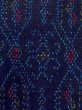画像6: M1025O  女性用 単衣  シルク（正絹）  深い 紺, 幾何学模様 【中古】 【USED】 【リサイクル】 ★★☆☆☆ (6)