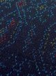 画像7: M1025O  女性用 単衣  シルク（正絹）  深い 紺, 幾何学模様 【中古】 【USED】 【リサイクル】 ★★☆☆☆ (7)