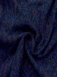 画像9: M1025O  女性用 単衣  シルク（正絹）  深い 紺, 幾何学模様 【中古】 【USED】 【リサイクル】 ★★☆☆☆ (9)