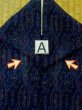画像12: M1025O  女性用 単衣  シルク（正絹）  深い 紺, 幾何学模様 【中古】 【USED】 【リサイクル】 ★★☆☆☆ (12)