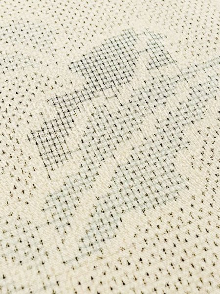 画像7: M1025P  女性用 塩沢紬 使用感あり シルク(正絹)   アイボリー, 葉 【中古】 【USED】 【リサイクル】 ★★☆☆☆ (7)