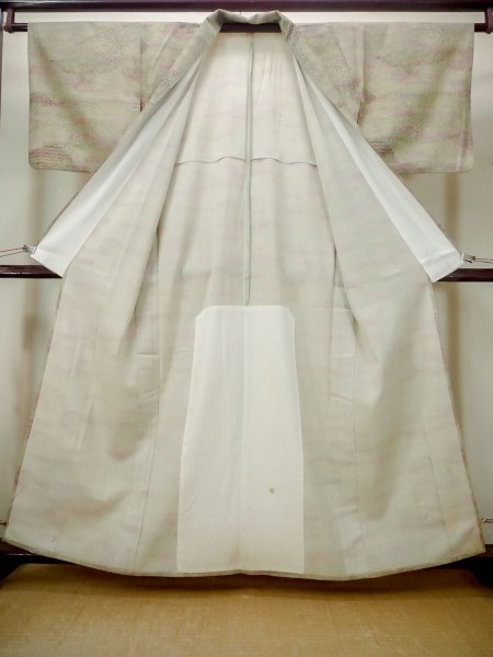 画像2: M1025U  女性用 単衣  化繊  深い 黄色, 小さな点々 【中古】 【USED】 【リサイクル】 ★★☆☆☆ (2)