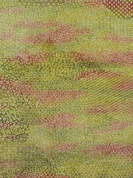 画像4: M1025U  女性用 単衣  化繊  深い 黄色, 小さな点々 【中古】 【USED】 【リサイクル】 ★★☆☆☆ (4)