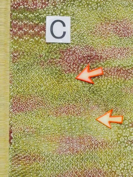 画像14: M1025U  女性用 単衣  化繊  深い 黄色, 小さな点々 【中古】 【USED】 【リサイクル】 ★★☆☆☆ (14)