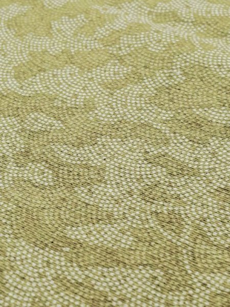 画像7: M1025X  女性用 単衣  綿 淡い 灰色がかった 黄緑色, 小さな点々 【中古】 【USED】 【リサイクル】 ★★☆☆☆ (7)