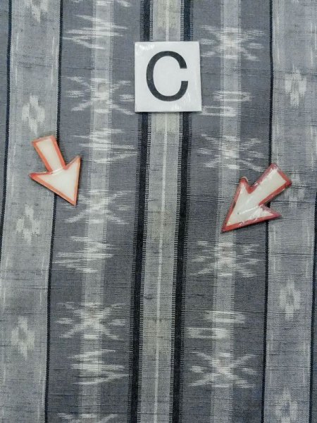 画像14: M1025Y  女性用 単衣 使用感あり シルク(正絹) 淡い 灰色がかった 紺, 縞 【中古】 【USED】 【リサイクル】 ★★☆☆☆ (14)