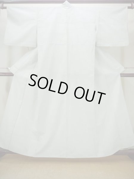 画像1: M1026D  女性用 単衣  ウール 淡い 薄い 水色, かのこ 【中古】 【USED】 【リサイクル】 ★★☆☆☆ (1)