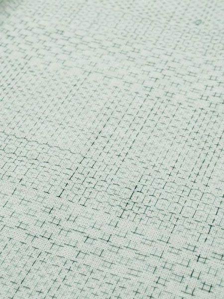 画像8: M1026D  女性用 単衣  ウール 淡い 薄い 水色, かのこ 【中古】 【USED】 【リサイクル】 ★★☆☆☆ (8)