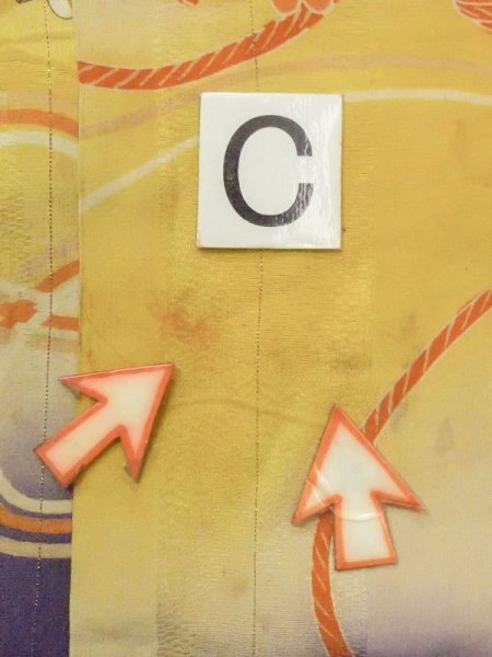 画像18: M1108B  女性用 子供用 色あせ/移り、他ダメージ、経年劣化、使用感あり シルク(正絹)  鮮やか 紫色, ぼたん 【中古】 【USED】 【リサイクル】 ★☆☆☆☆ (18)