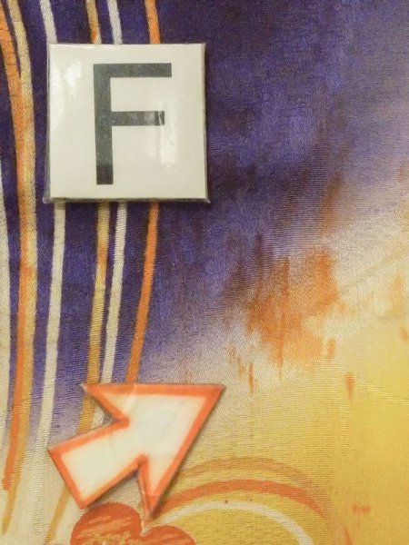 画像21: M1108B  女性用 子供用 色あせ/移り、他ダメージ、経年劣化、使用感あり シルク(正絹)  鮮やか 紫色, ぼたん 【中古】 【USED】 【リサイクル】 ★☆☆☆☆ (21)