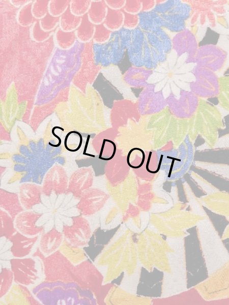 画像5: M1108H  女性用 襦袢 使用感あり シルク(正絹)  鮮やか 桃色, ぼたん 【中古】 【USED】 【リサイクル】 ★★☆☆☆ (5)