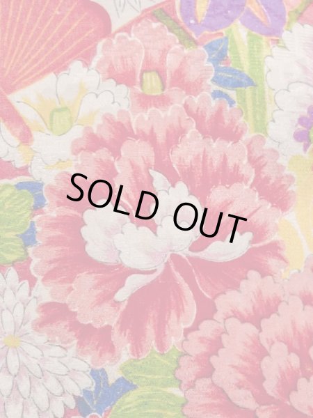 画像8: M1108H  女性用 襦袢 使用感あり シルク(正絹)  鮮やか 桃色, ぼたん 【中古】 【USED】 【リサイクル】 ★★☆☆☆ (8)