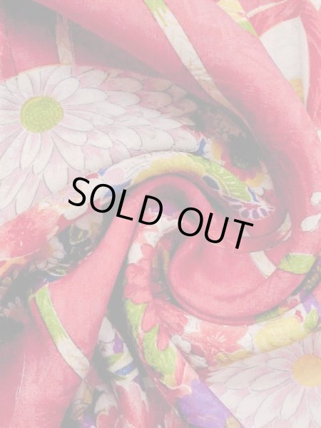 画像13: M1108H  女性用 襦袢 使用感あり シルク(正絹)  鮮やか 桃色, ぼたん 【中古】 【USED】 【リサイクル】 ★★☆☆☆ (13)