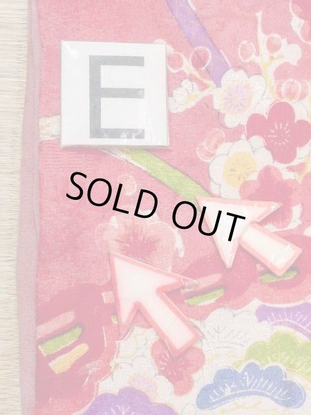 画像20: M1108H  女性用 襦袢 使用感あり シルク(正絹)  鮮やか 桃色, ぼたん 【中古】 【USED】 【リサイクル】 ★★☆☆☆ (20)