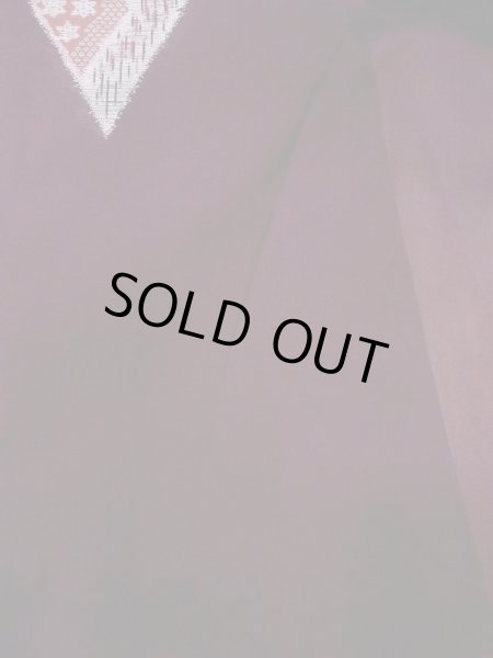 画像3: M1108L  女性用 単衣     えんじ, 桜 【中古】 【USED】 【リサイクル】 ★★★☆☆ (3)