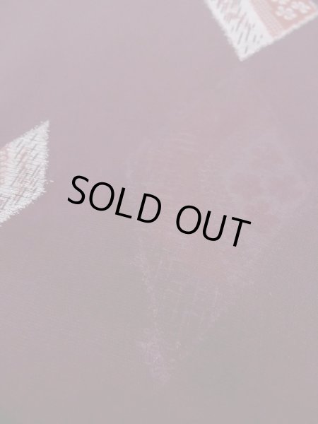 画像10: M1108L  女性用 単衣     えんじ, 桜 【中古】 【USED】 【リサイクル】 ★★★☆☆ (10)