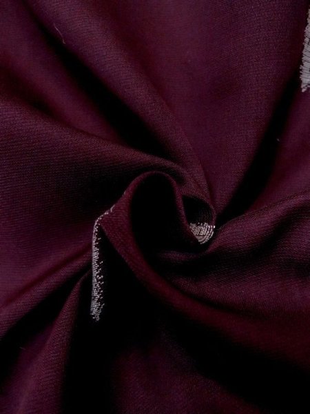 画像11: M1108L  女性用 単衣     えんじ, 桜 【中古】 【USED】 【リサイクル】 ★★★☆☆ (11)