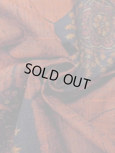 画像11: M1108P Mint  女性用 紬  シルク（正絹）  深い 朱赤, 花 【中古】 【USED】 【リサイクル】 ★★★★☆ (11)