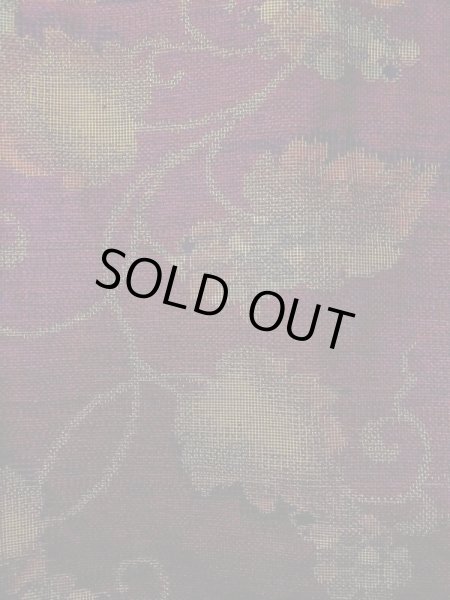 画像4: M1108Q Mint  女性用 紬  シルク（正絹）   紫色, 葉 【中古】 【USED】 【リサイクル】 ★★★★☆ (4)