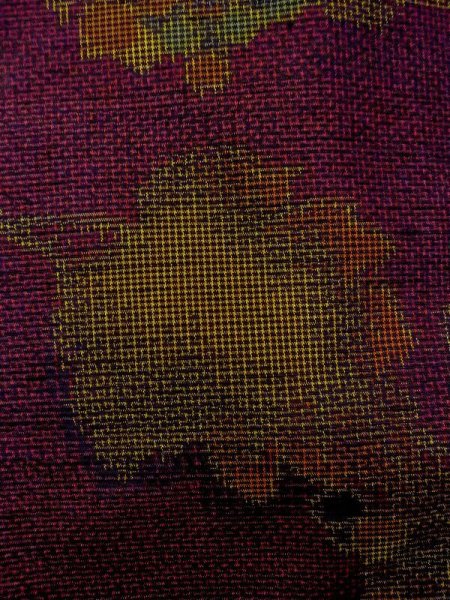 画像5: M1108Q Mint  女性用 紬  シルク（正絹）   紫色, 葉 【中古】 【USED】 【リサイクル】 ★★★★☆ (5)