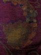 画像7: M1108Q Mint  女性用 紬  シルク（正絹）   紫色, 葉 【中古】 【USED】 【リサイクル】 ★★★★☆ (7)