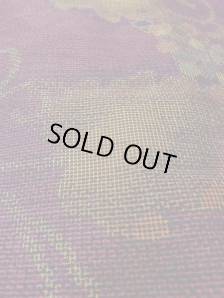 画像9: M1108Q Mint  女性用 紬  シルク（正絹）   紫色, 葉 【中古】 【USED】 【リサイクル】 ★★★★☆ (9)