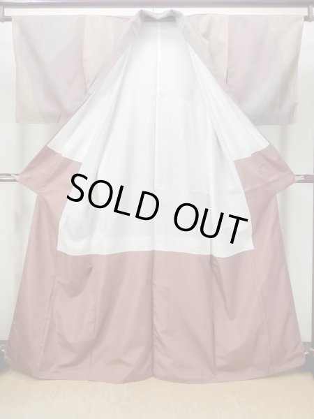 画像2: M1108R Mint  女性用 紬  シルク（正絹）  淡い マルチカラー, 抽象的模様 【中古】 【USED】 【リサイクル】 ★★★★☆ (2)