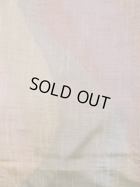 画像4: M1108R Mint  女性用 紬  シルク（正絹）  淡い マルチカラー, 抽象的模様 【中古】 【USED】 【リサイクル】 ★★★★☆ (4)