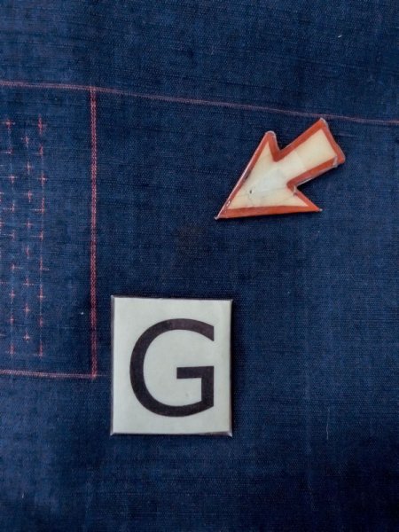 画像20: M1108S  女性用 紬  シルク(正絹)   藍, 四角 【中古】 【USED】 【リサイクル】 ★★★☆☆ (20)