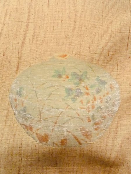 画像5: M1108V  女性用 付下げ  シルク（正絹）  茶色み 山吹, 壺 【中古】 【USED】 【リサイクル】 ★★★☆☆ (5)