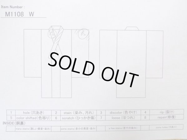 画像11: M1108W  女性用 小紋  シルク（正絹）  深い 灰色, 線 【中古】 【USED】 【リサイクル】 ★★☆☆☆ (11)
