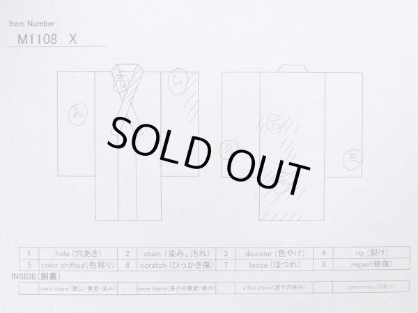 画像11: M1108X  女性用 紬  シルク（正絹）   ベージュ, ぼかし 【中古】 【USED】 【リサイクル】 ★★☆☆☆ (11)