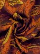 画像9: M1121C  女性用 羽織  シルク（正絹） 深い 鮮やか 橙色, 花 【中古】 【USED】 【リサイクル】 ★★★★★ (9)