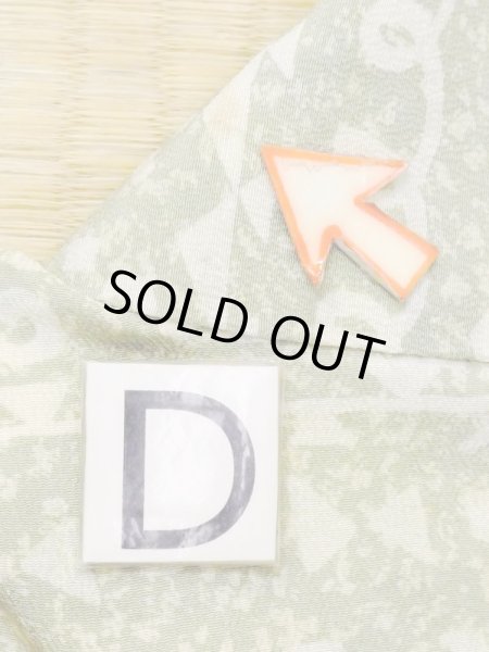 画像17: M1121F  女性用 羽織  シルク（正絹） 淡い 薄い 緑色, 三角 【中古】 【USED】 【リサイクル】 ★★☆☆☆ (17)