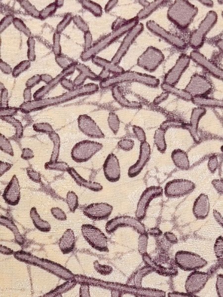 画像7: M1121I  女性用 羽織  シルク(正絹)  灰色がかった 紫色, 花 【中古】 【USED】 【リサイクル】 ★★☆☆☆ (7)