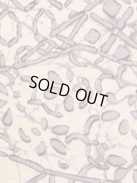 画像7: M1121I  女性用 羽織  シルク（正絹）  灰色がかった 紫色, 花 【中古】 【USED】 【リサイクル】 ★★☆☆☆ (7)