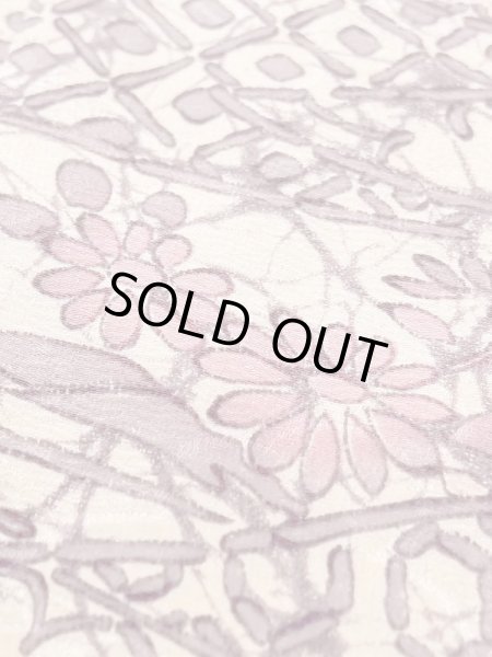 画像8: M1121I  女性用 羽織  シルク（正絹）  灰色がかった 紫色, 花 【中古】 【USED】 【リサイクル】 ★★☆☆☆ (8)