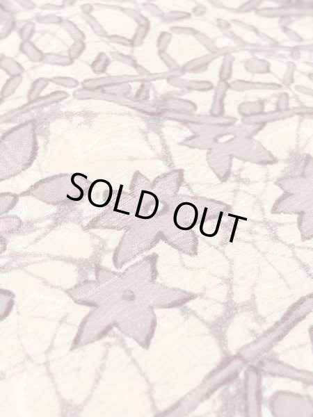 画像10: M1121I  女性用 羽織  シルク（正絹）  灰色がかった 紫色, 花 【中古】 【USED】 【リサイクル】 ★★☆☆☆ (10)