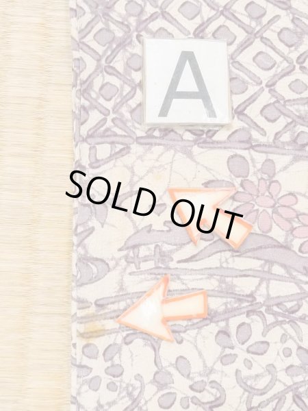 画像14: M1121I  女性用 羽織  シルク（正絹）  灰色がかった 紫色, 花 【中古】 【USED】 【リサイクル】 ★★☆☆☆ (14)