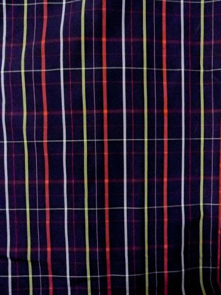 画像3: M1121J Mint  女性用 羽織  シルク(正絹)   藍, チェック柄 【中古】 【USED】 【リサイクル】 ★★★★☆ (3)