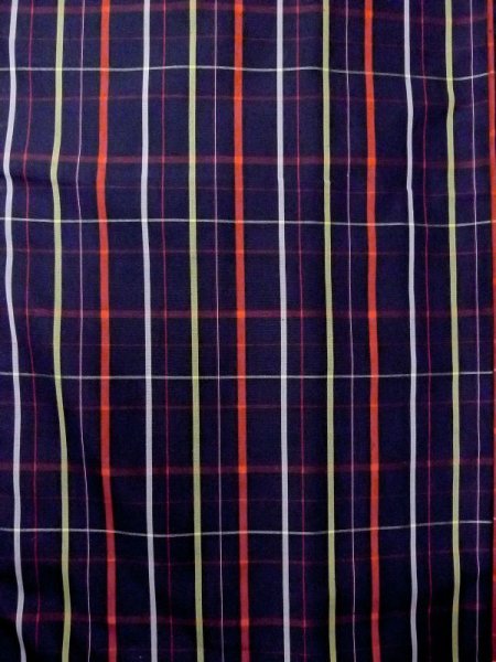 画像4: M1121J Mint  女性用 羽織  シルク(正絹)   藍, チェック柄 【中古】 【USED】 【リサイクル】 ★★★★☆ (4)