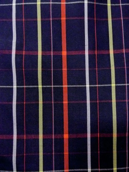 画像5: M1121J Mint  女性用 羽織  シルク(正絹)   藍, チェック柄 【中古】 【USED】 【リサイクル】 ★★★★☆ (5)