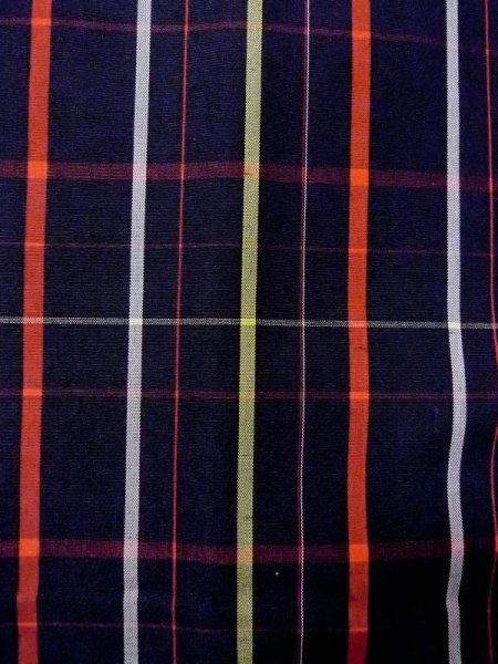 画像6: M1121J Mint  女性用 羽織  シルク(正絹)   藍, チェック柄 【中古】 【USED】 【リサイクル】 ★★★★☆ (6)