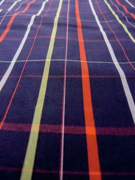 画像10: M1121J Mint  女性用 羽織  シルク(正絹)   藍, チェック柄 【中古】 【USED】 【リサイクル】 ★★★★☆ (10)