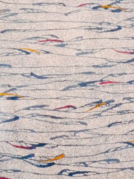 画像3: M1121L  女性用 羽織  シルク(正絹)   ベージュ, 抽象的模様 【中古】 【USED】 【リサイクル】 ★★★☆☆ (3)