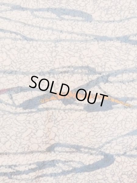 画像6: M1121L  女性用 羽織  シルク（正絹）   ベージュ, 抽象的模様 【中古】 【USED】 【リサイクル】 ★★★☆☆ (6)