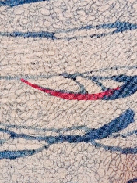 画像7: M1121L  女性用 羽織  シルク(正絹)   ベージュ, 抽象的模様 【中古】 【USED】 【リサイクル】 ★★★☆☆ (7)