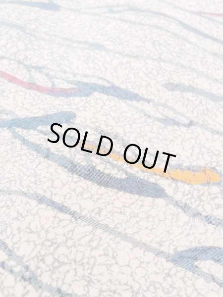 画像8: M1121L  女性用 羽織  シルク（正絹）   ベージュ, 抽象的模様 【中古】 【USED】 【リサイクル】 ★★★☆☆ (8)